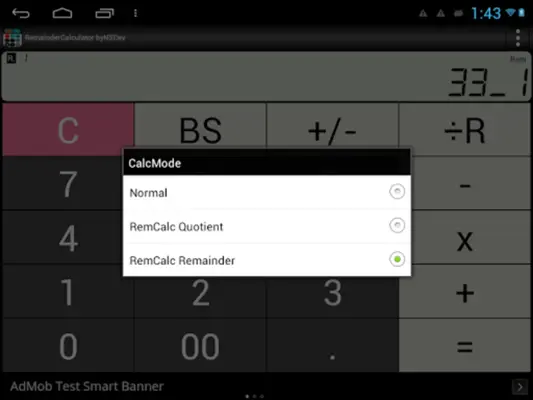 RemainderCalculator byNSDev android App screenshot 1